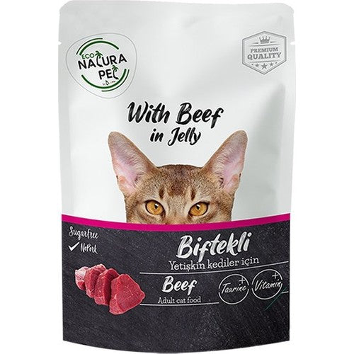 Eco Natura Pet Biftekli Yetişkin Kedi Konserve Pouch 85 gr