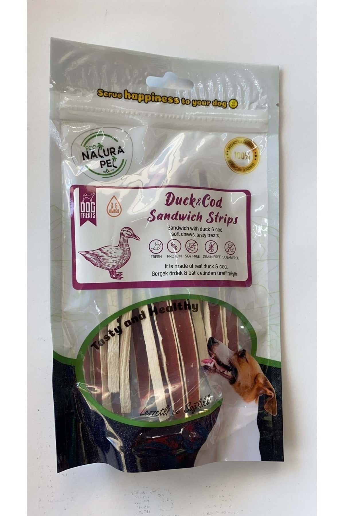 Eco Natura Pet Duck&Cod Sandwich-Ördekli Sandviç Köpek Ödülü 100 gr