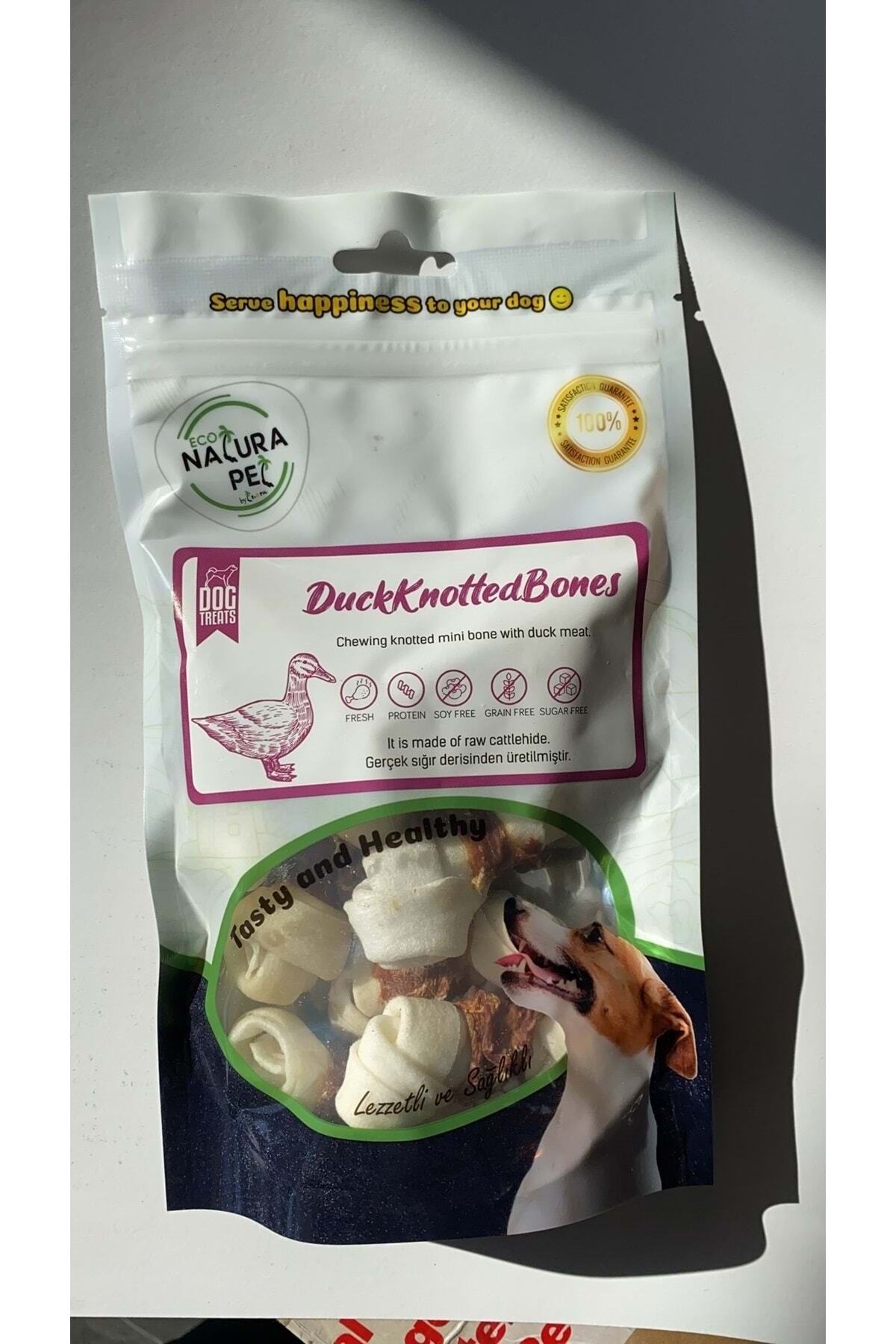 Eco Natura Pet Duck Knotted Bones-Ördek Etli Düğüm Kemik 100 gr