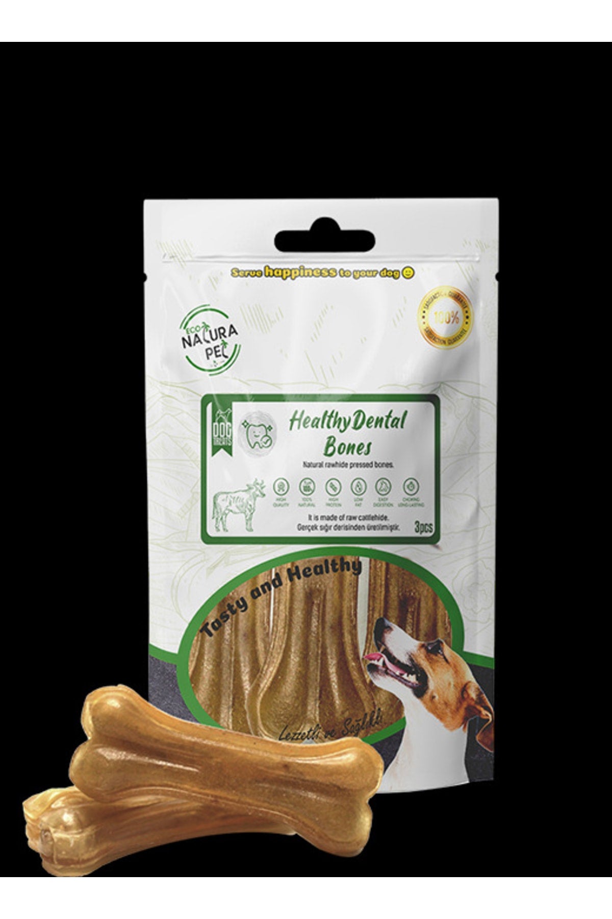 Eco Natura Pet Healty Dental Bones Natural Pres Kemik 13 cm 30'Lu 1500 gr