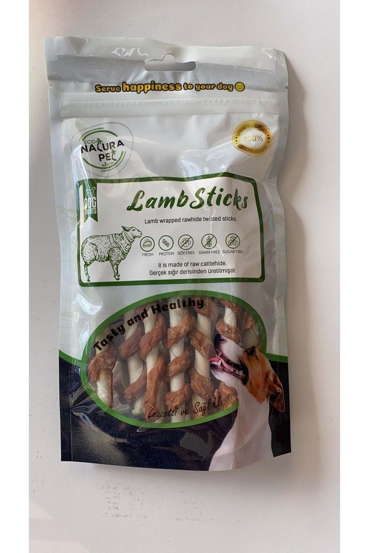 Eco Natura Pet Lamb Sticks Kuzu Sargılı Köpek Ödülü 100 gr