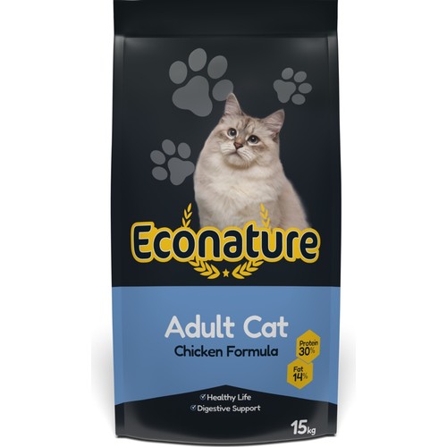 Econature Tavuklu Yetişkin Kedi Kuru Maması 15 kg