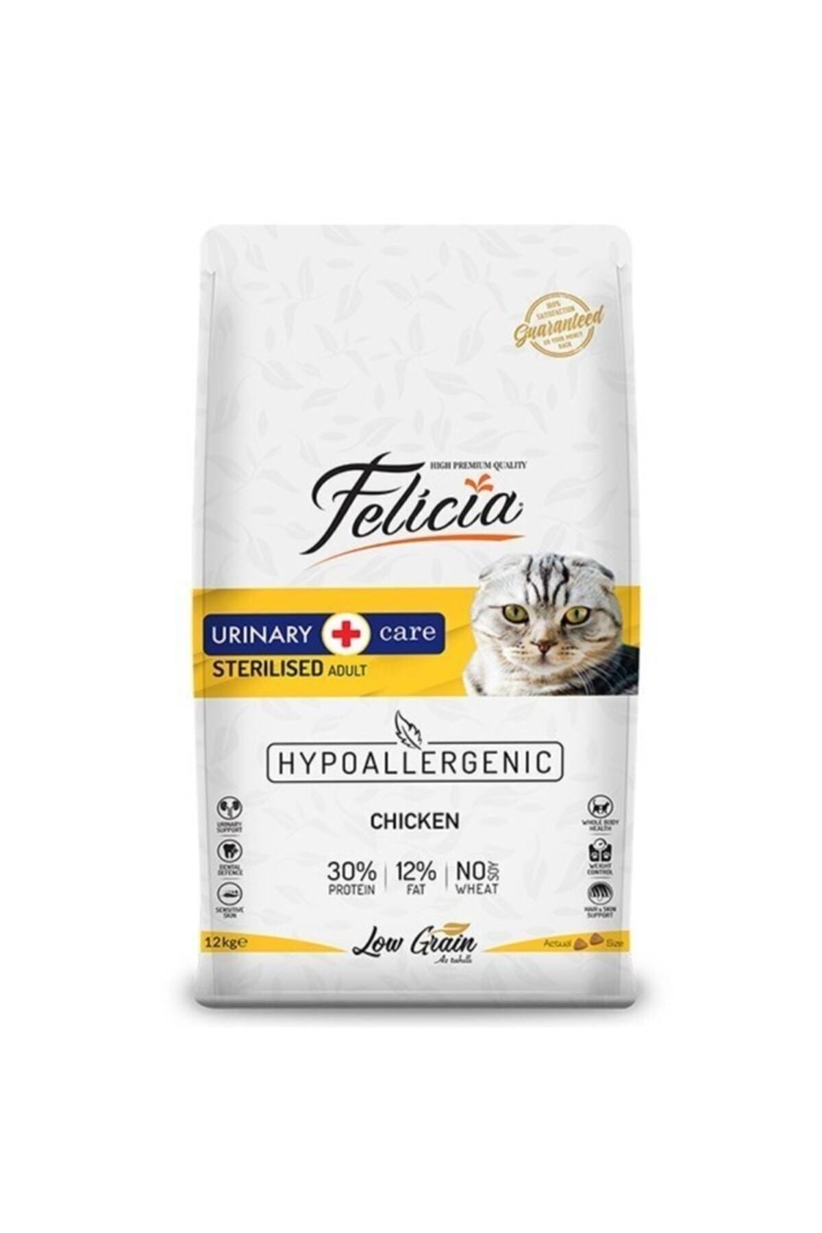 Felicia Düşük Tahıllı Tavuklu Hipoalerjenik Kısırlaştırılmış Yetişkin Kedi Kuru Maması 12 kg