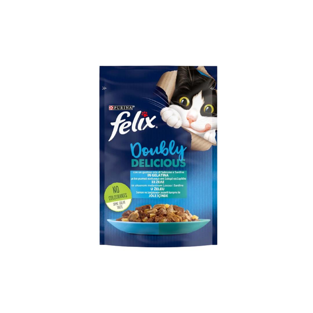 Felix Sardalyalı ve Somonlu Yetişkin Kedi Yaş Maması 85 gr