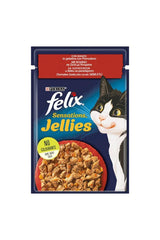 Felix Sensations Sığırlı ve Domatesli Yetişkin Kedi Yaş Maması 85 gr