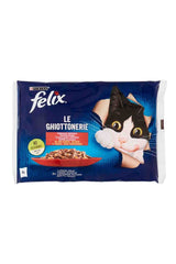 Felix Sığırlı ve Tavuklu Yetişkin Kedi Yaş Maması 4 X 85 gr (Avantajli Paket)