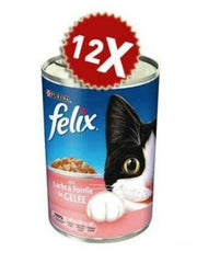 Felix Somonlu ve Alabalıklı Yetişkin Kedi Konserve Yaş Maması 12 X 400 gr