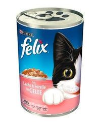 Felix Somonlu ve Alabalıklı Yetişkin Kedi Konserve Yaş Maması 24 X 400 gr