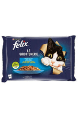 Felix Somonlu ve Ton Balıklı Yetişkin Kedi Yaş Maması 4 X 85 gr ( Avantajli Paket)