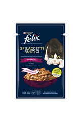 Felix Tasty Shreds Ördekli Yetişkin Kedi Yaş Maması 26 X 80 gr