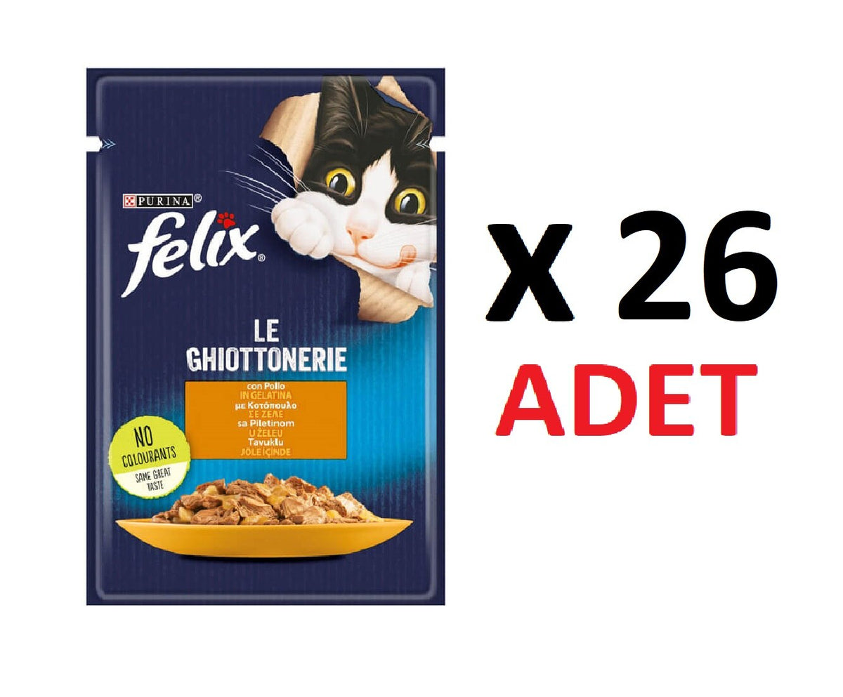 Felix Tavuklu Yetişkin Kedi Yaş Maması 26 X 85 gr