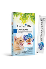 Garden Mix Tavuklu ve Taurin Tüm Yaş Kediler İçin Kremalı Sıvı Ödül Maması 5X15 gr