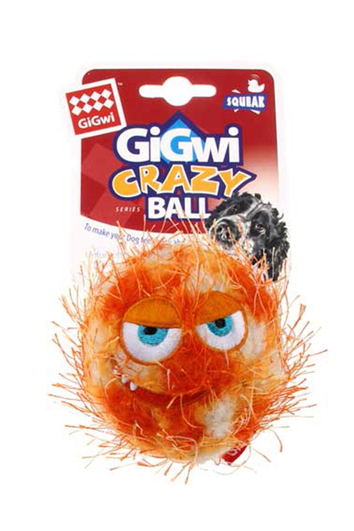 Gigwi Crazy Ball Çılgın Kirpi Top Köpek Oyuncak Turuncu 6 cm