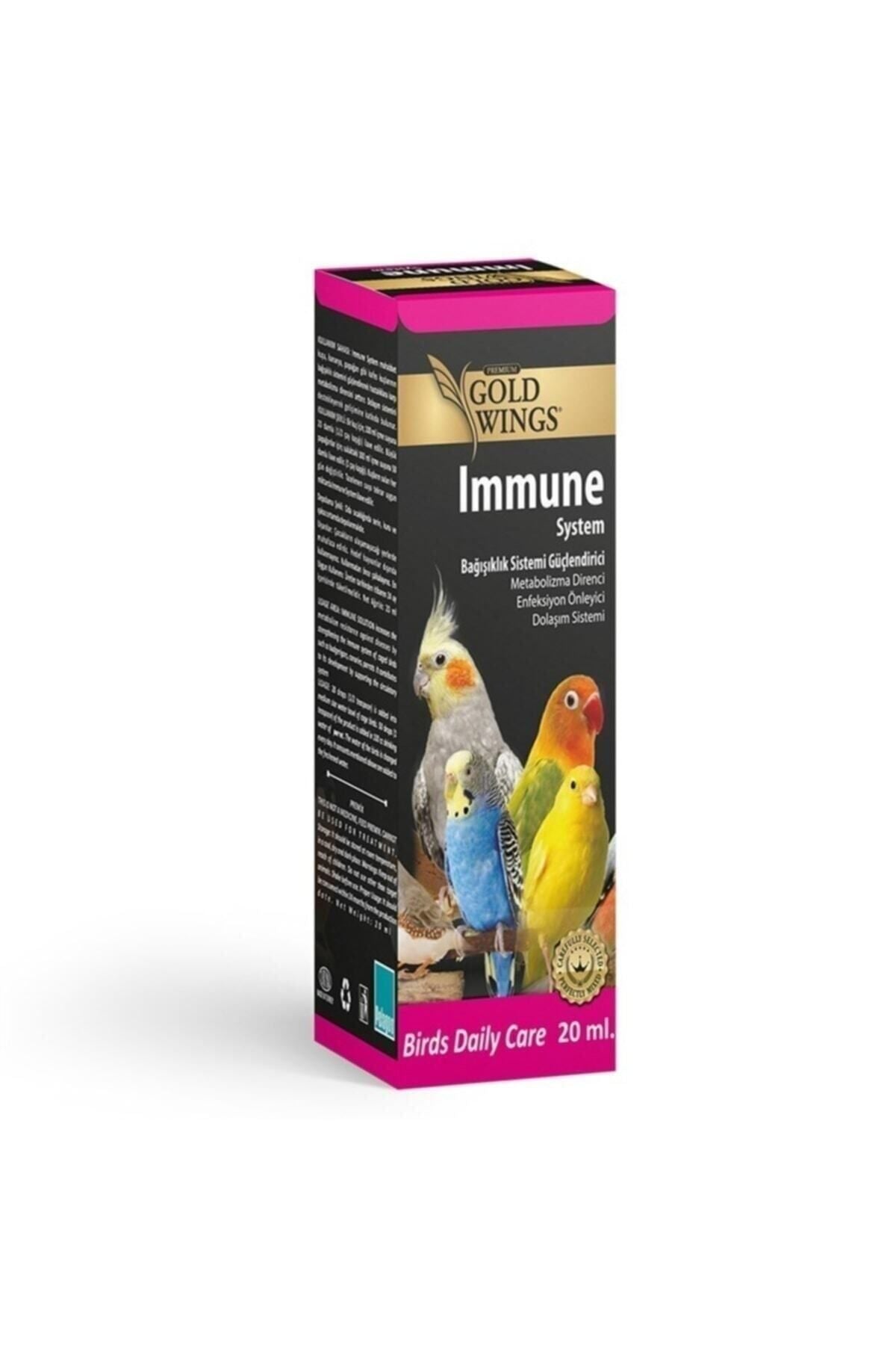 Gold Wings Immune System Kuşlar için Bağışıklık Sistemi Güçlendirici Sıvı Vitamin 20 ml