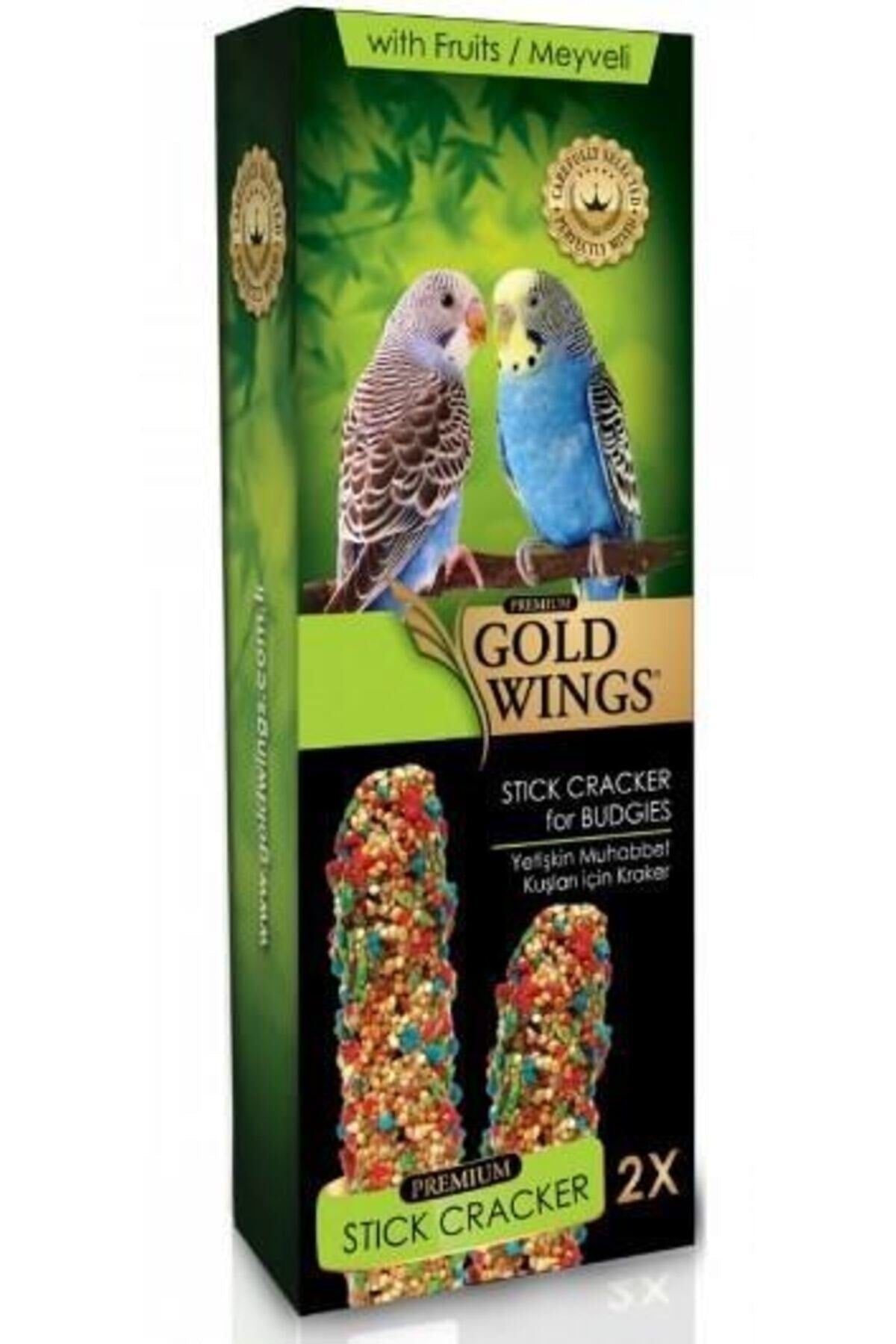 Gold Wings Premium Meyveli Muhabbet Kuşu Krakeri 2'li