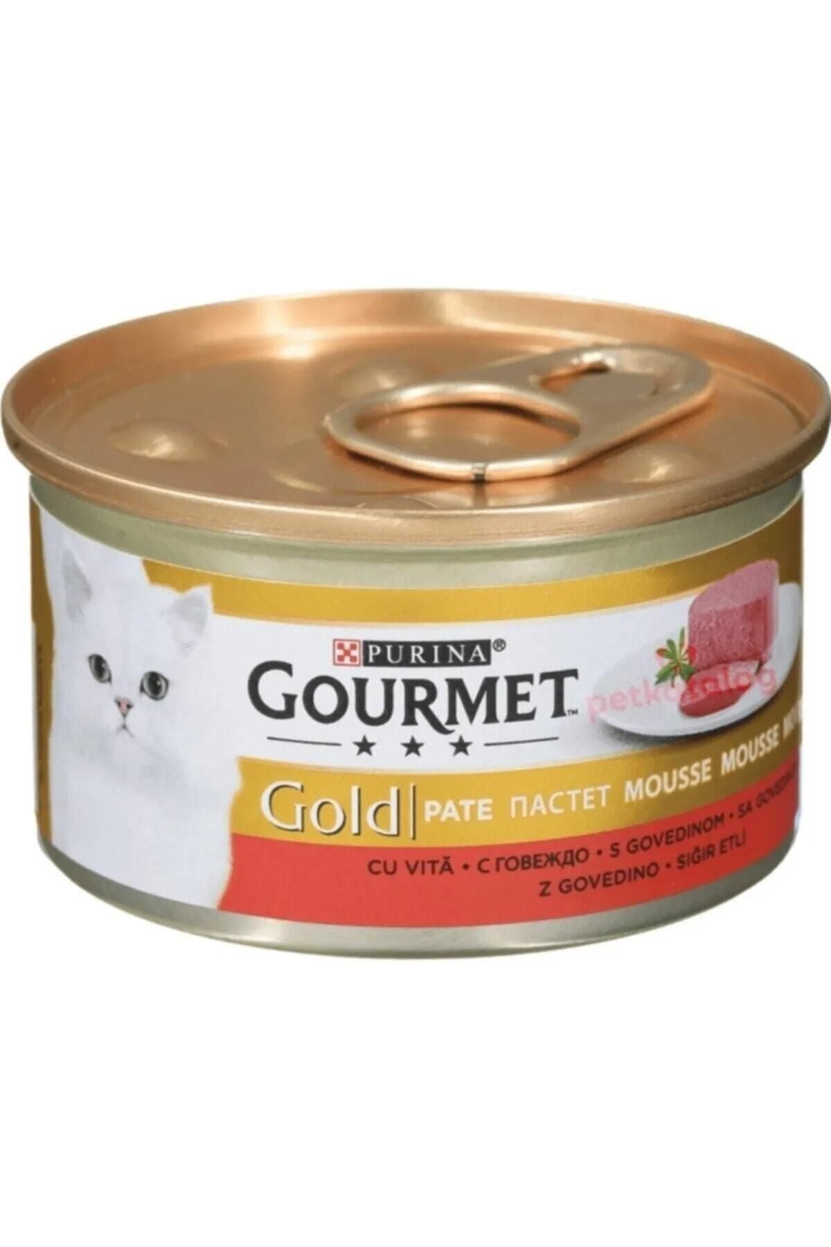 Gourmet Gold Kıyılmış Sığırlı Yetişkin Kedi Konserve Yaş Maması 85 gr