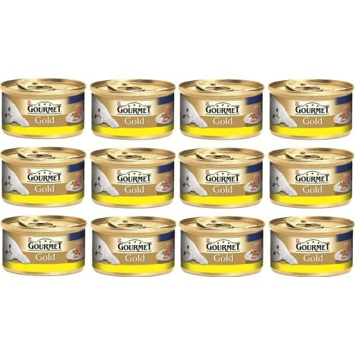 Gourmet Gold Kıyılmış Tavuklu Yetişkin Kedi Konserve Yaş Maması 12X85 gr