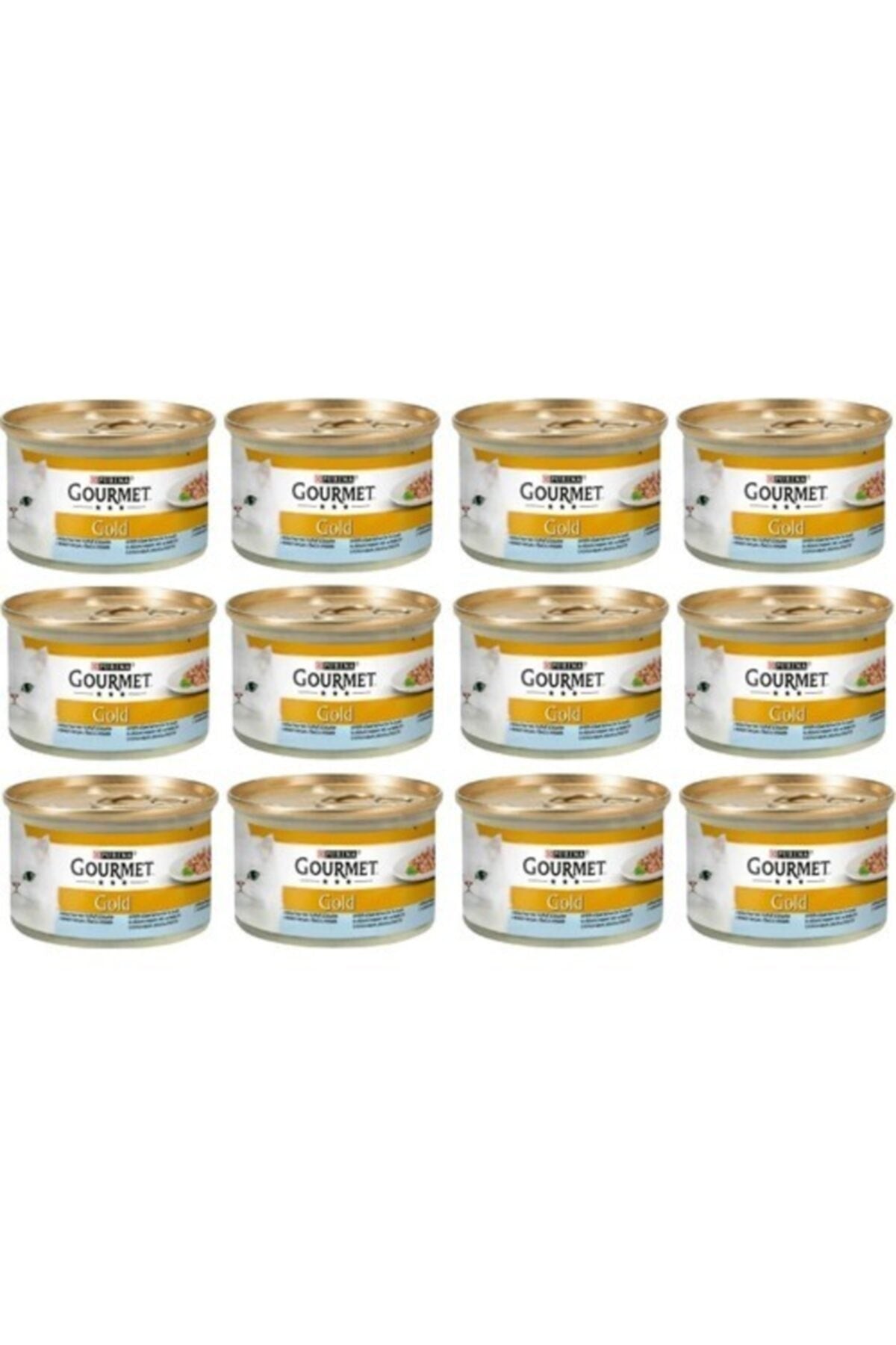 Gourmet Gold Çifte Lezzet Okyanus Balıklı ve Sebzeli Yetişkin Kedi Konserve Yaş Maması 12X85 gr