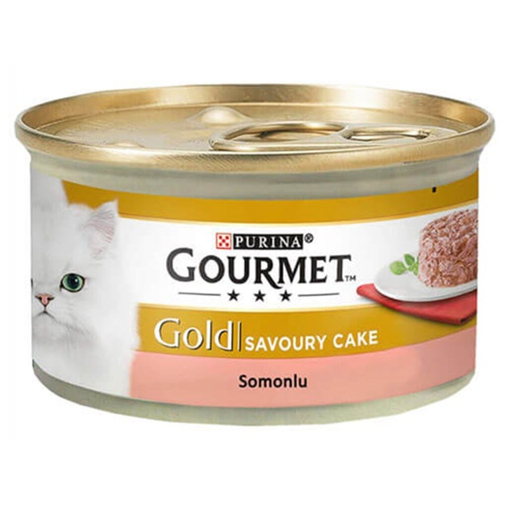 Gourmet Gold Savoury Cake Somonlu Konserve Yetişkin Kedi Maması 12 X 85 G