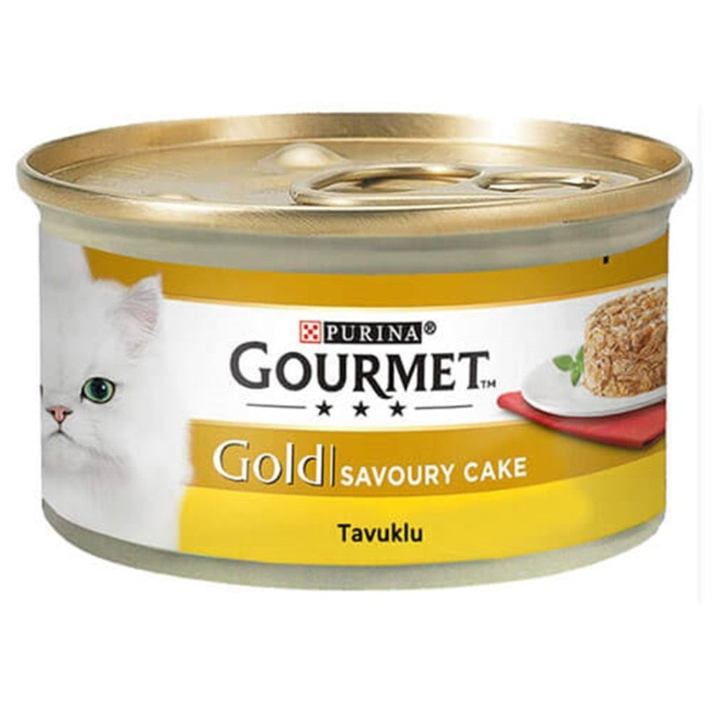 Gourmet Gold Savoury Cake Tavuklu Yetişkin Kedi Konserve Yaş Maması 24X85 gr