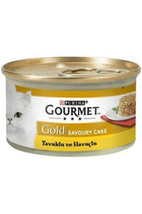 Gourmet Gold Savoury Cake Tavuklu ve Havuçlu Yetişkin Kedi Konserve Yaş Maması 85 gr