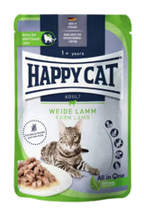 Happy Cat Tahılsız Kuzulu Yetişkin Kedi Yaş Maması 85 gr