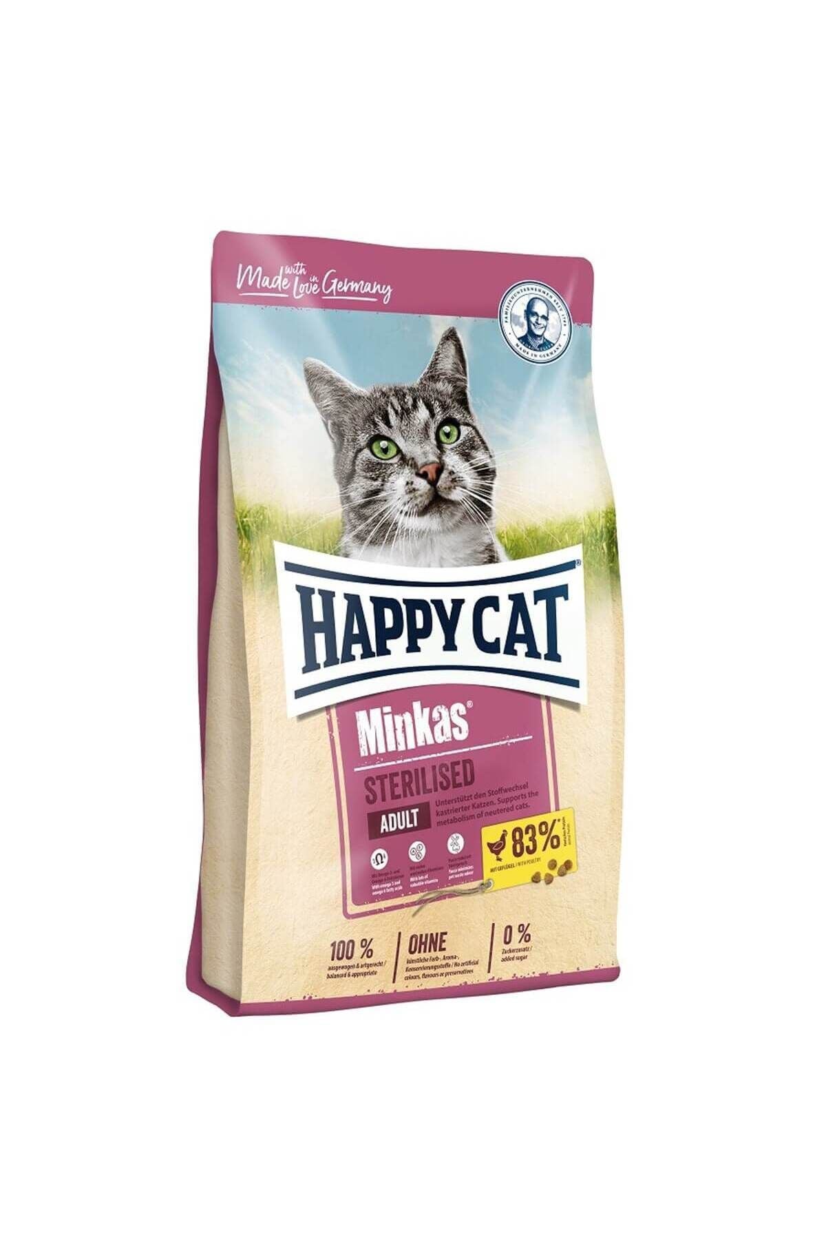 Happy Cat Minkas Geflügel Tavuklu Kısırlaştırılmış Yetişkin Kedi Kuru Maması 10 kg