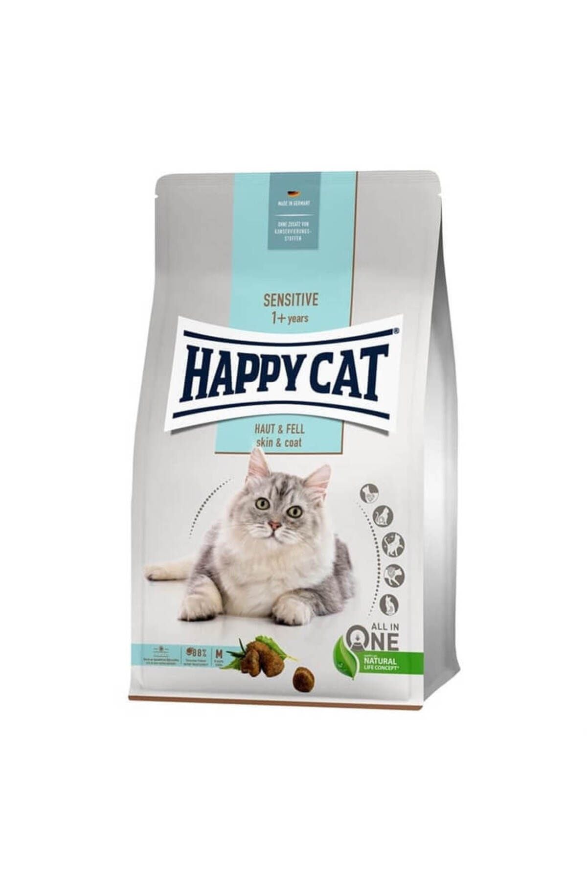 Happy Cat Sensitive Hassas Tüy ve Deri İçin Yetişkin Kedi Kuru Maması 4 kg (Yeni)