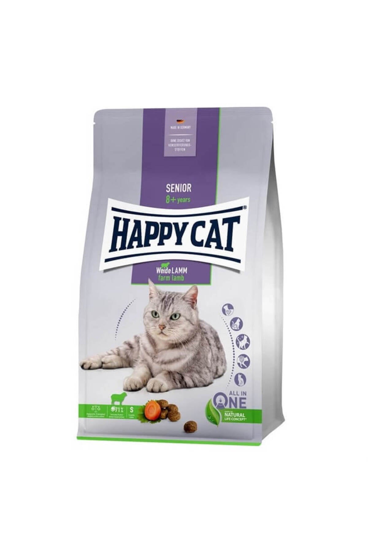 Happy Cat Weide Lamm Kuzulu Yaşlı Kedi Kuru Maması 4 kg