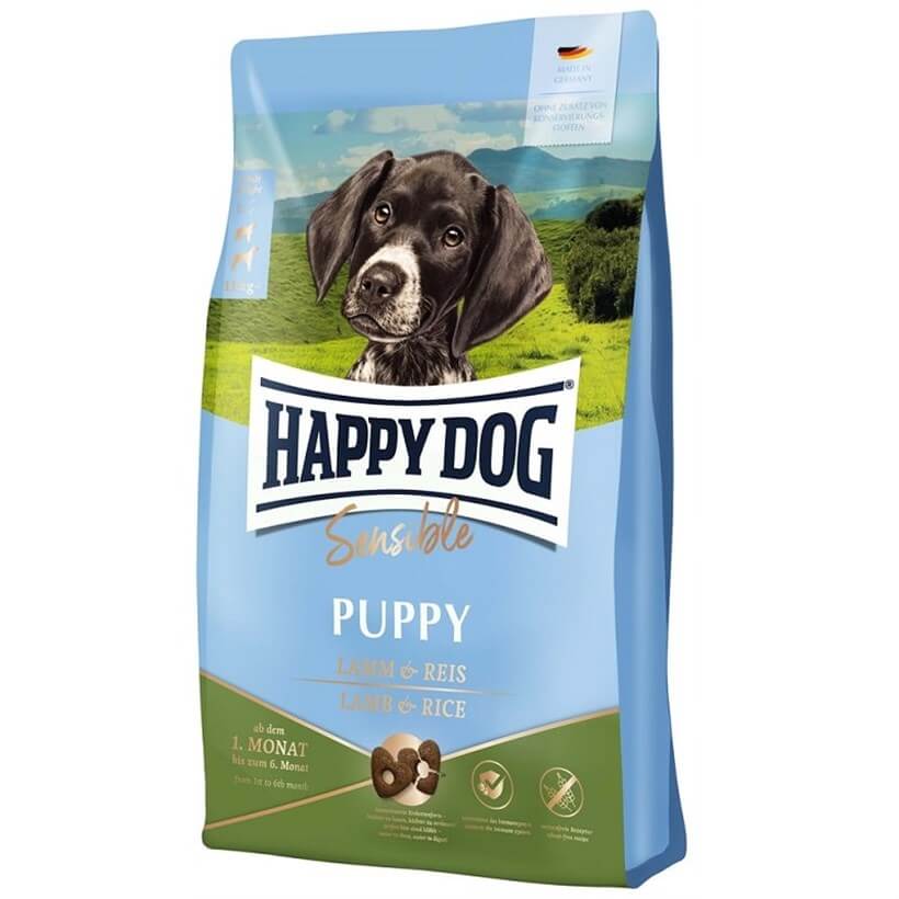 Happy Dog Puppy Kuzulu ve Pirinçli Hassas Yavru Köpek Kuru Maması 10 kg