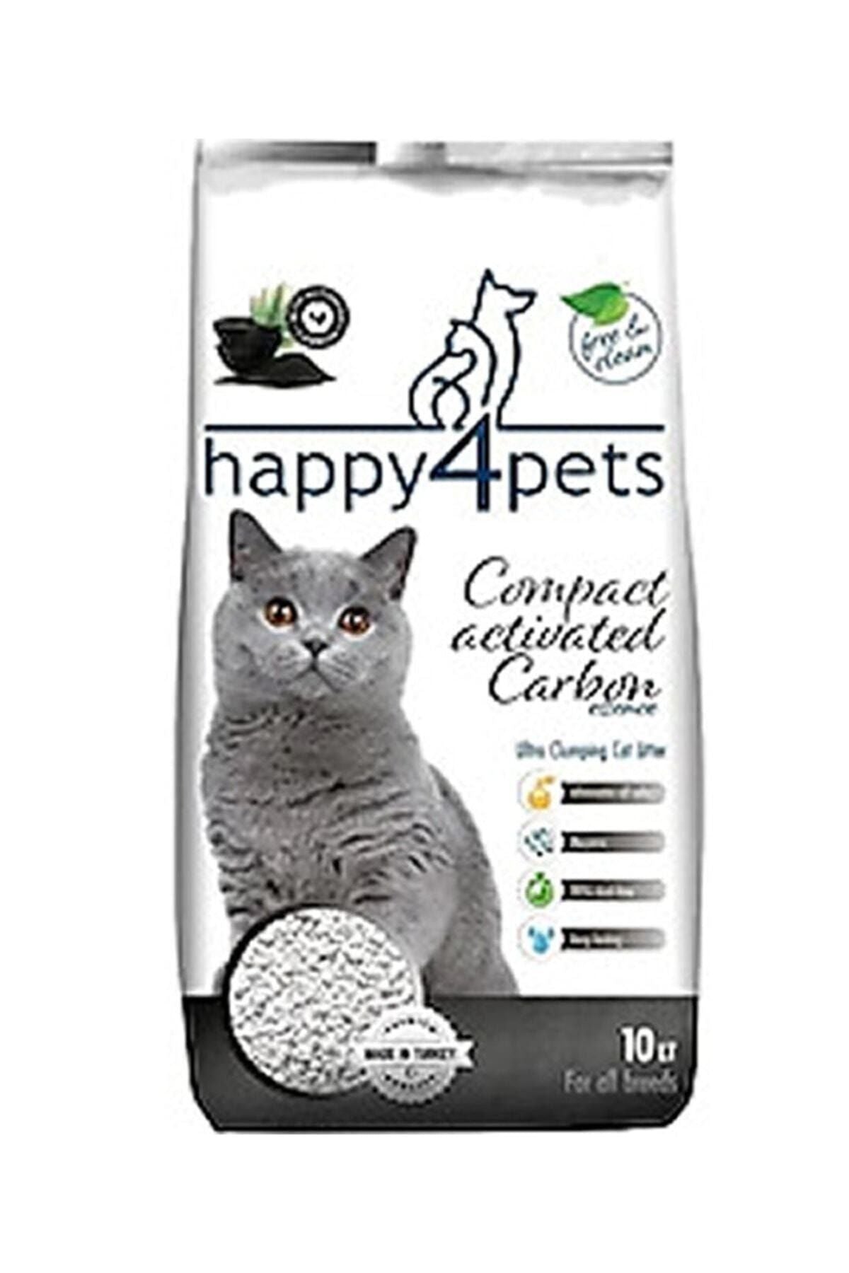 Happy4Pets Aktif Karbon Topaklaşan Bentonit Kedi Kumu 10 lt