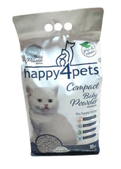 Happy4Pets Bebek Pudralı Topaklaşan Bentonit Kedi Kumu 10 lt