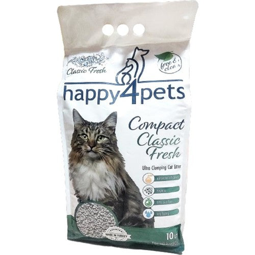 Happy4Pets Klasik Fresh Topaklaşan Benonit Kedi Kumu 10 lt