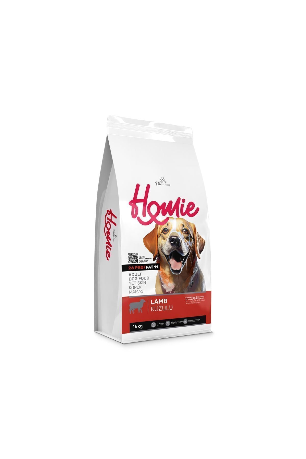 Homie Premium Kuzulu Yetişkin Köpek Kuru Maması 15 kg