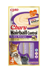 Inaba Churu Hairball Ton Balıklı Yetişkin Kedi Krama Ödül Maması 4X14 gr
