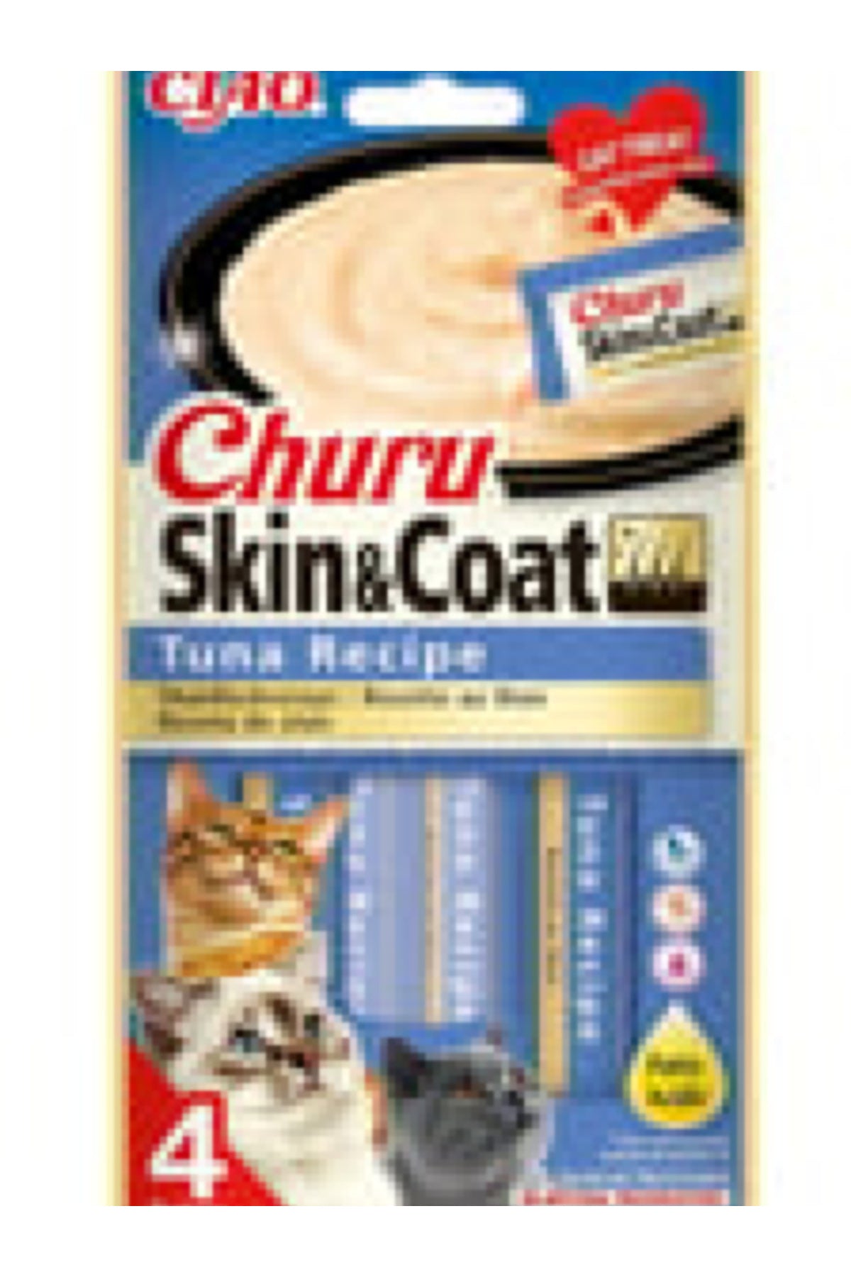 Inaba Churu Skin&Coat Ton Balıklı Yetişkin Kedi Krama Ödül Maması 4X14 gr