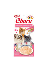 Inaba Churu Ton Balıklı ve Somonlu Yetişkin Kedi Krama Ödül Maması 4X14 gr