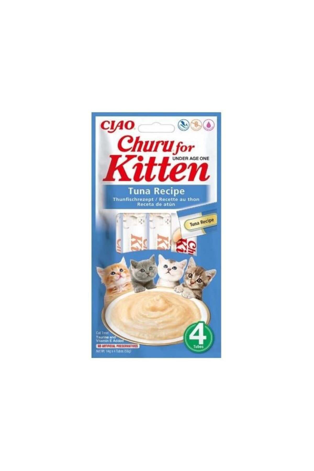 Inaba Churu Ton Balıklı Yavru Kedi Krama Ödül Maması 4X14 gr