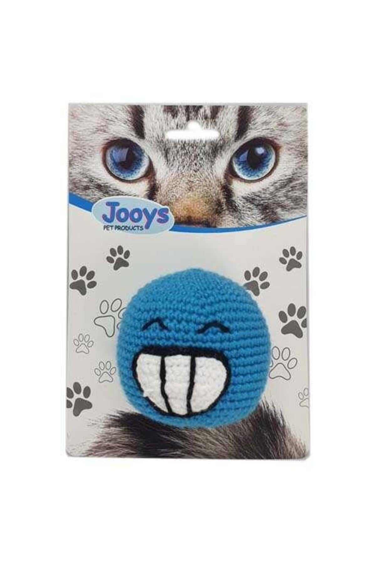 Jooys Amigurumi Kedi Oyuncağı Mavi Emoji