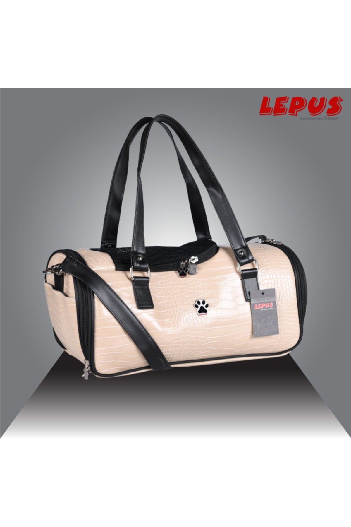 Lepus Kedi ve Köpek için Duffle Bag Bej 3X23X46H cm