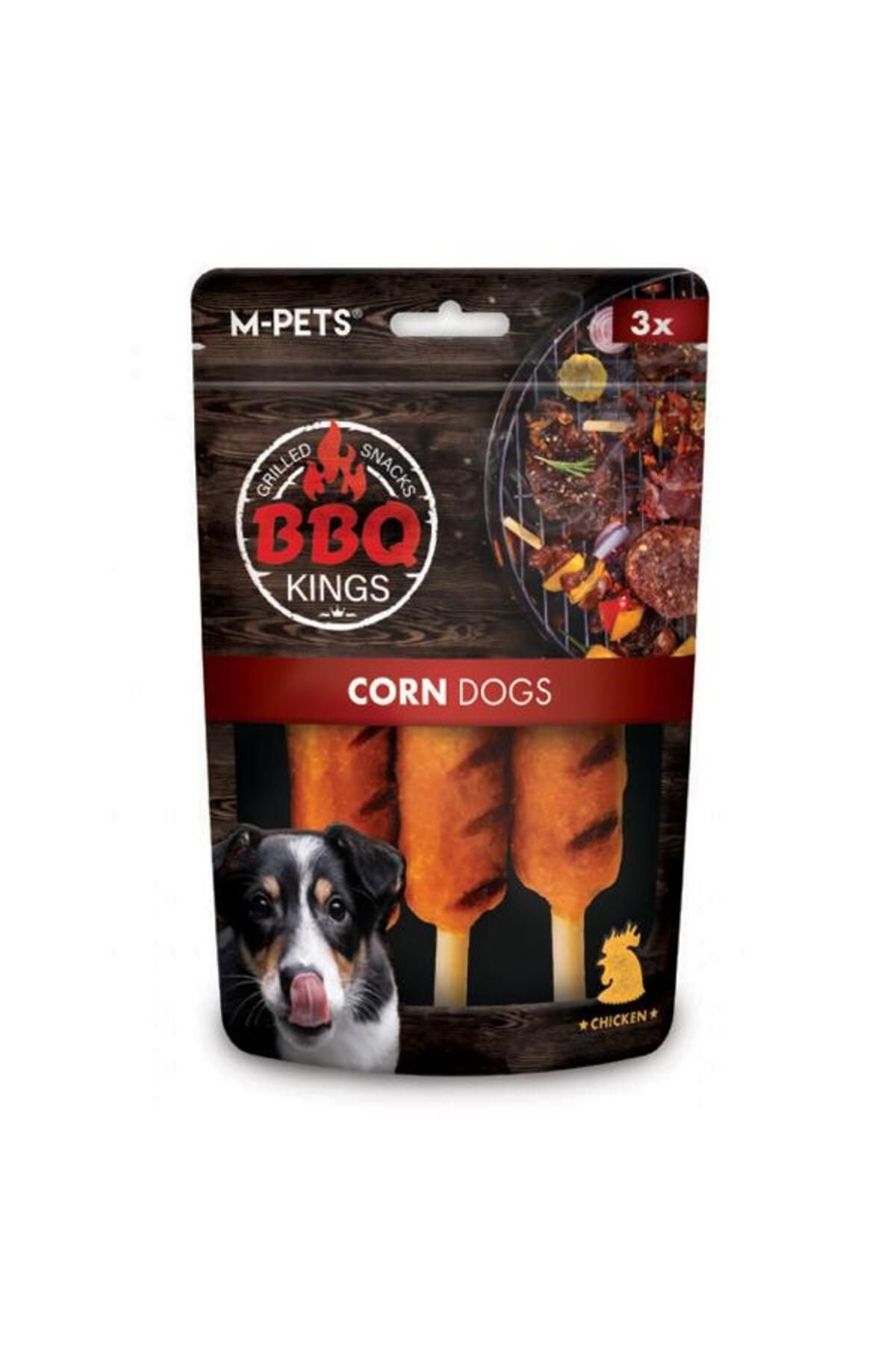 M-Pets Bbq Kings Corn Dogs Tavuklu Köpek Ödül Maması 90 gr 3 Adet