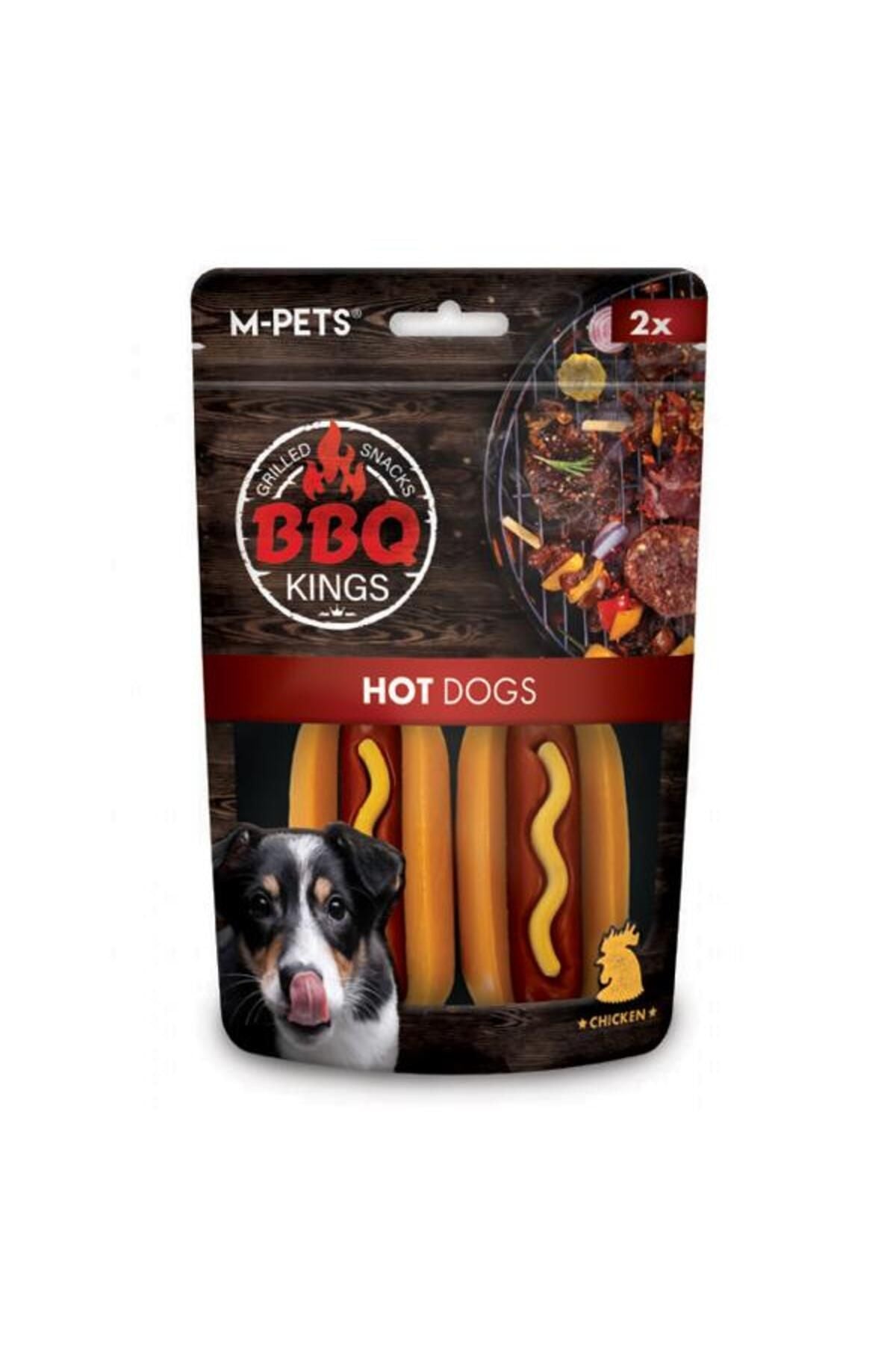 M-Pets Bbq Kings Hot Dogs Tavuklu Köpek Ödül Maması 135 gr 2 Adet
