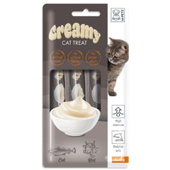 M-Pets Creamy Morina Balıklı ve Sığır Etli Yetişkin Kedi Sıvı Ödül Maması 4X15 gr