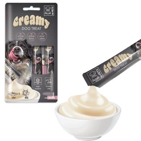 M-Pets Creamy Morina Balıklı ve Sığırlı Yetişkin Köpek Sıvı Ödül Maması 4X15 gr