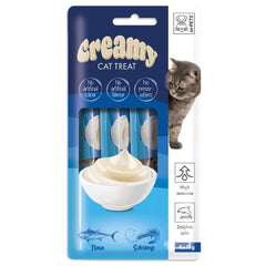 M-Pets Creamy Ton Balıklı ve Karidesli Yetişkin Kedi Sıvı Ödül Maması 4X15 gr