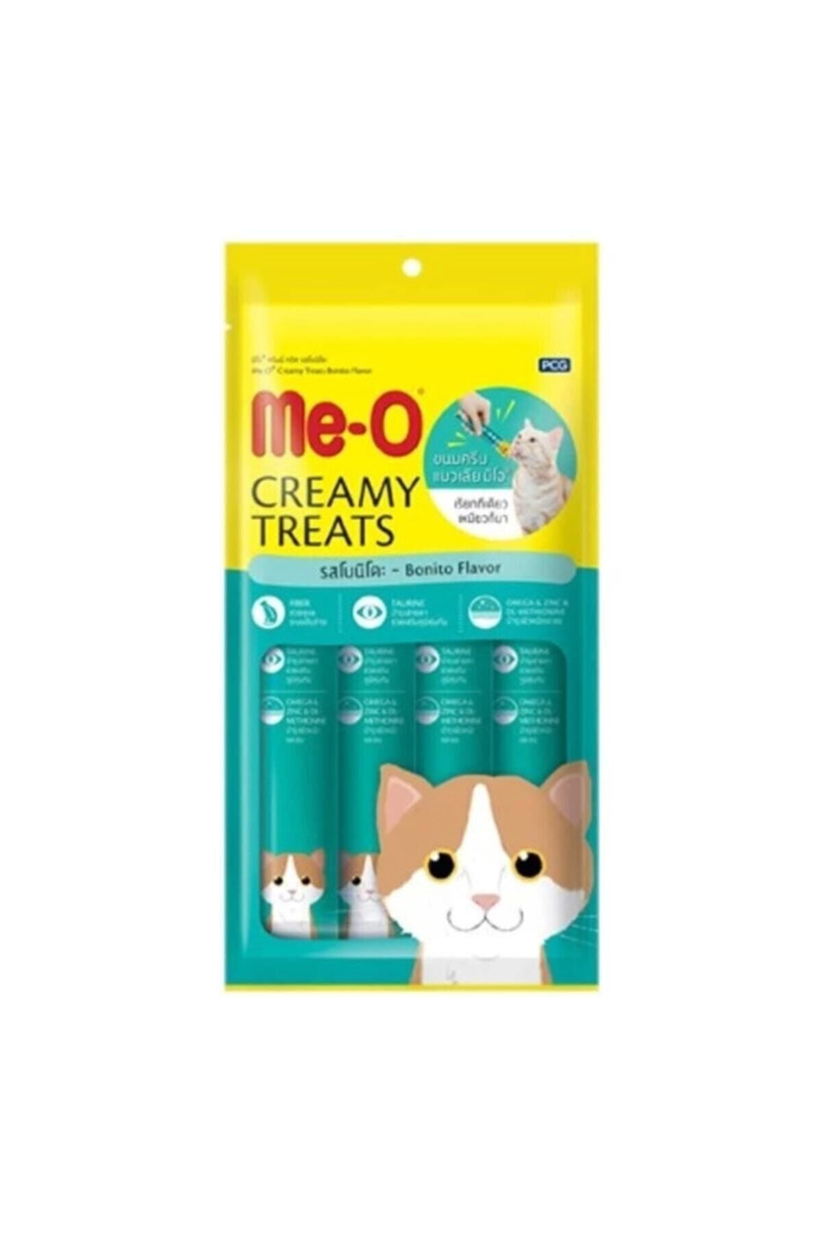 Me-O Creamy Treats Palamutlu Yetişkin Kedi Kremalı Ödül Maması 4X15 gr