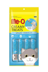 Me-O Creamy Treats Tavuklu ve Ciğerli Yetişkin Kedi Kremalı Ödül Maması 4X15 gr