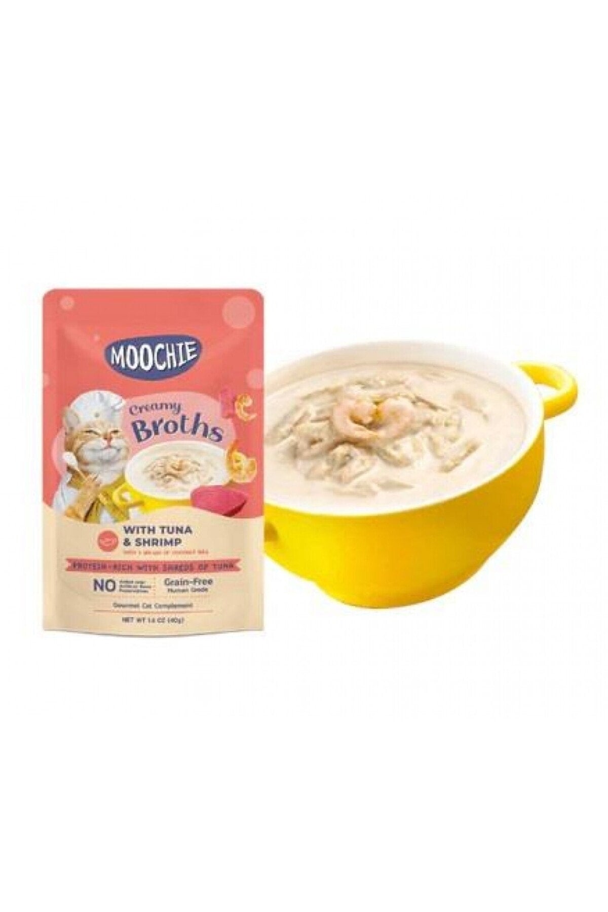 Moochie Ton Balıklı ve Karidesli Yetişkin Kedi Sıvı Ödül Çorbası 40 gr