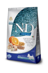 N&D Ocean Düşük Tahıllı Morina Balığı ve Portakallı Mini Irk Yetişkin Köpek Kuru Maması 7 kg