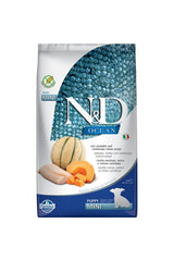 N&D Ocean Tahılsız Morina Balığı & Balkabaklı ve Kavunlu Mini Irk Yavru Köpek Kuru Maması 2,5 kg